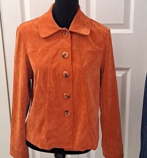 R.Q.T. Rust Corduroy Button Up Jacket    Size S